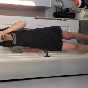 Twik Black Denim Overall Dress